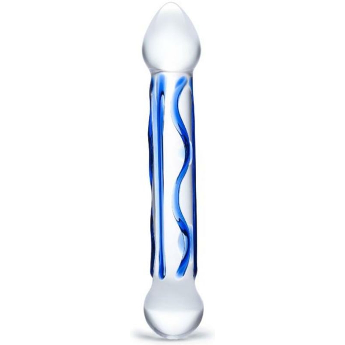 Glas 6.5in Full Tip Textured Glas Dildo - Image 1