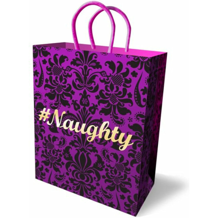 Naughty Gift Bag Purple 10 inches - Image 1