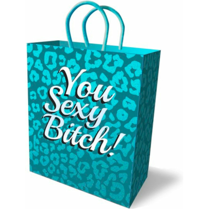 You Sexy Bitch Gift Bag Teal Blue 10 inches