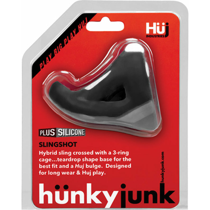 Hunkyjunk Slingshot 3 Ring Teardrop, Tar - Image 3