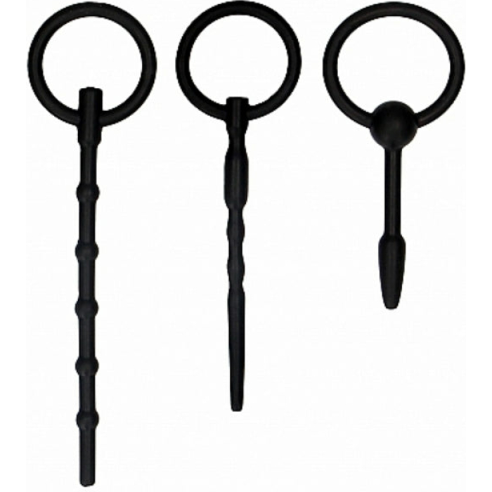 Ouch! Urethral Sounding Plug Set - Black - Image 1