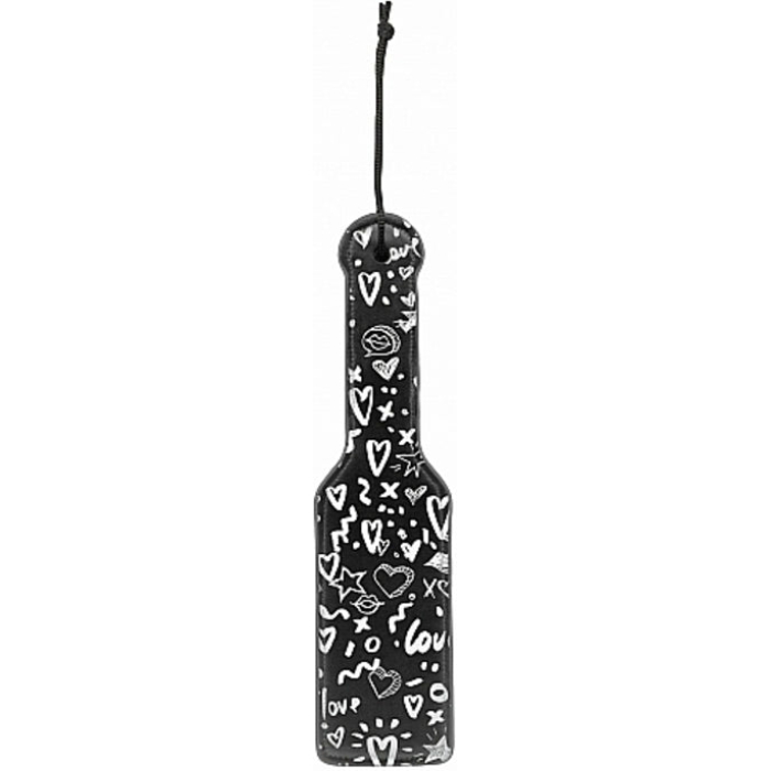 Ouch! Printed Paddle Love Street Art Fashion Black - Image 1