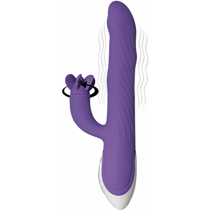 Evolved Tilt-o-whirl Dual Vibe With Spinning Clit Stimulator 8 Vibe Functions And 5 Wave Functions I - Image 1