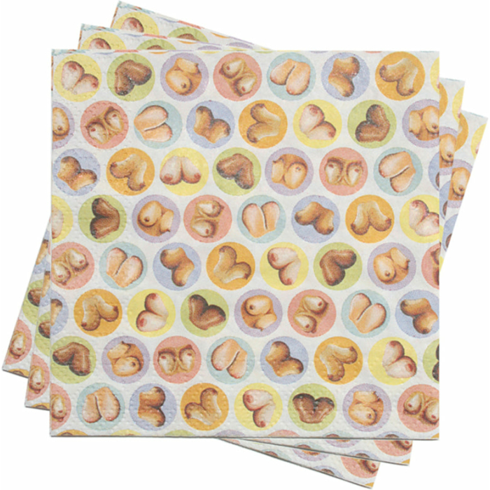 Mini Boob Napkins Pack Of 8 - Image 2
