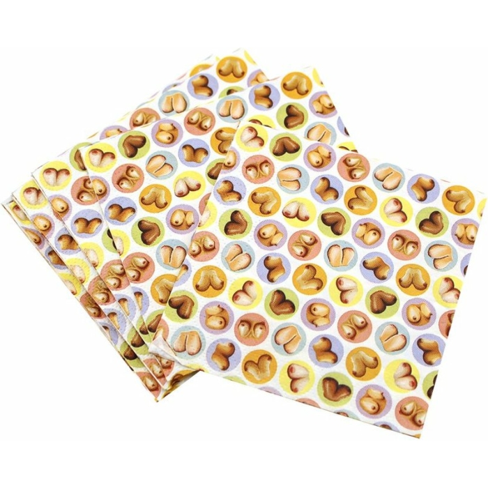 Mini Boob Napkins Pack Of 8 - Image 1