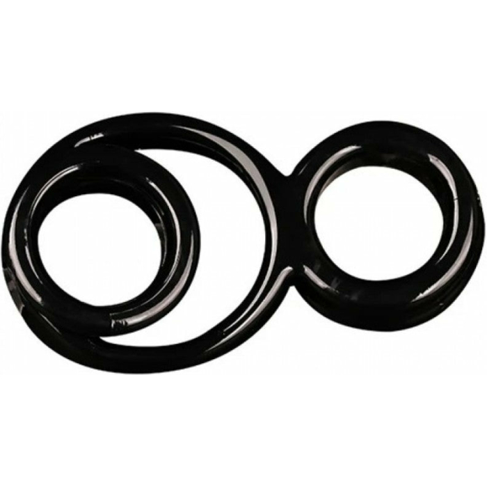 Triple Play Cock Ring, Base Boost, Ball Stretcher Black - Image 1