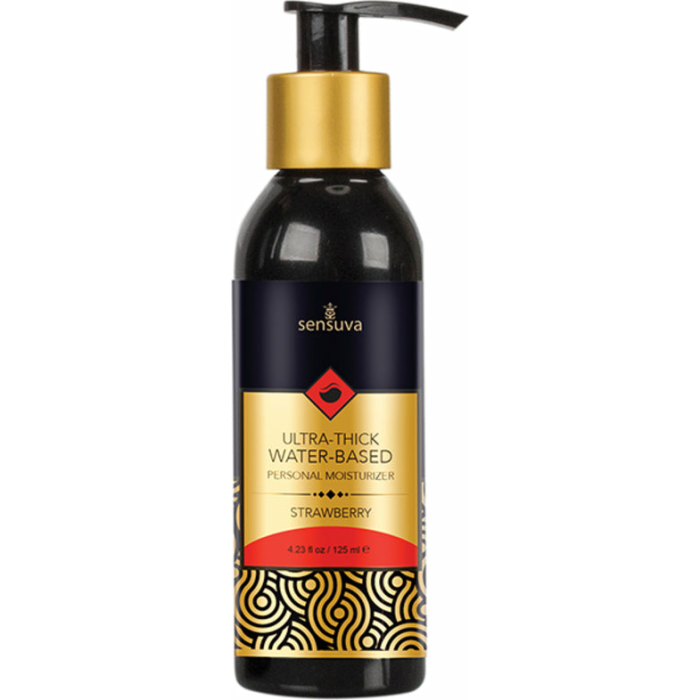 Sensuva Ultra Thick Water Based Moisturizer Strawberry 4.23oz - Image 1