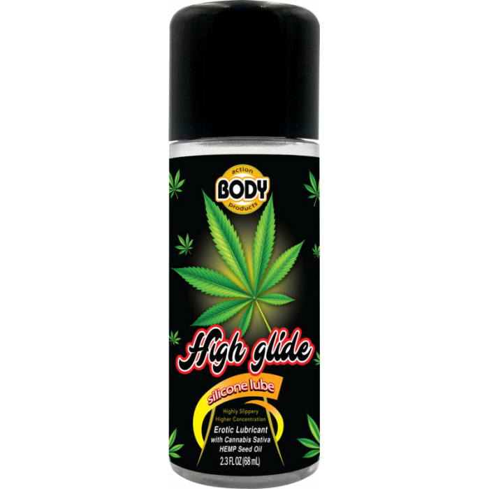 High Glide Erotic Silicone Lubricant 2.3 Oz Bottle - Image 1