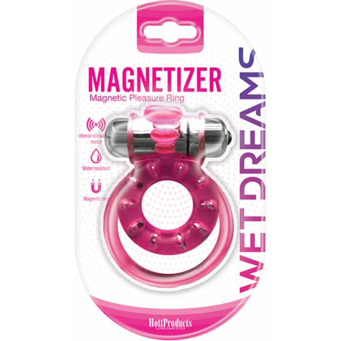 Magnetized Magnetic Cock Ring With Dual Straps And Bullet - Image 2