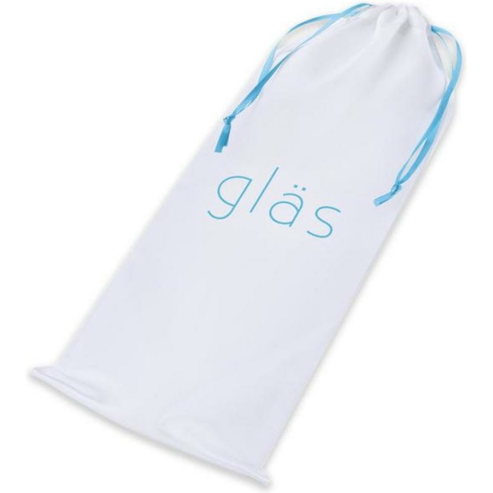 8"  Ribbed G-Spot Glass Dildo - Image 2