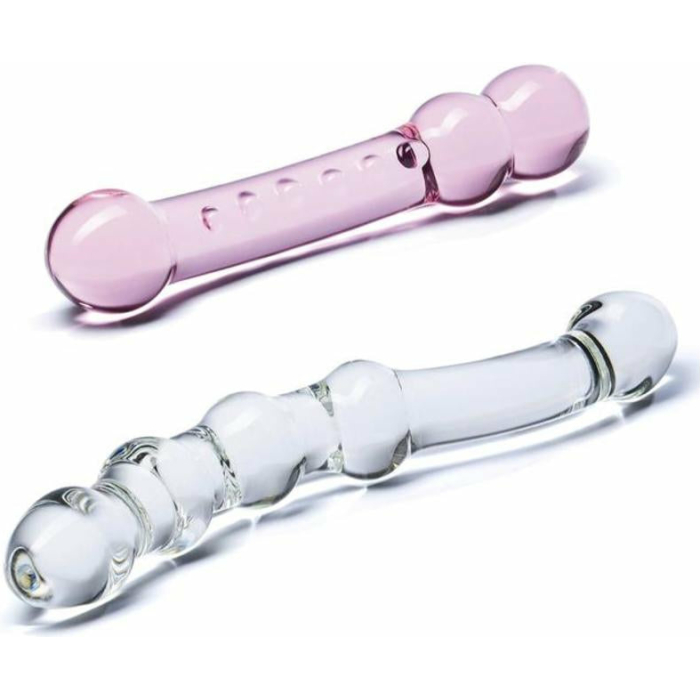 Double Pleasure Glas Dildo Set 2pc - Image 1