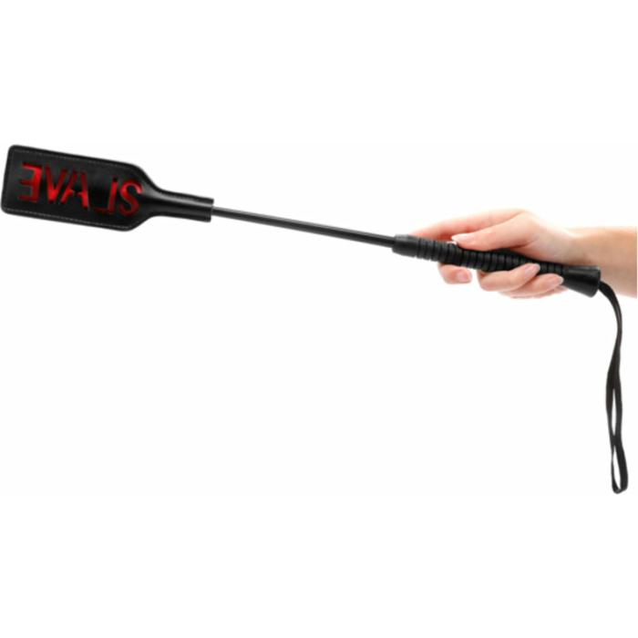 Ouch! Crop - SLAVE - Large - Black - Image 2