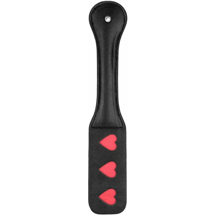 Ouch! Paddle - HEARTS - Black - Image 1