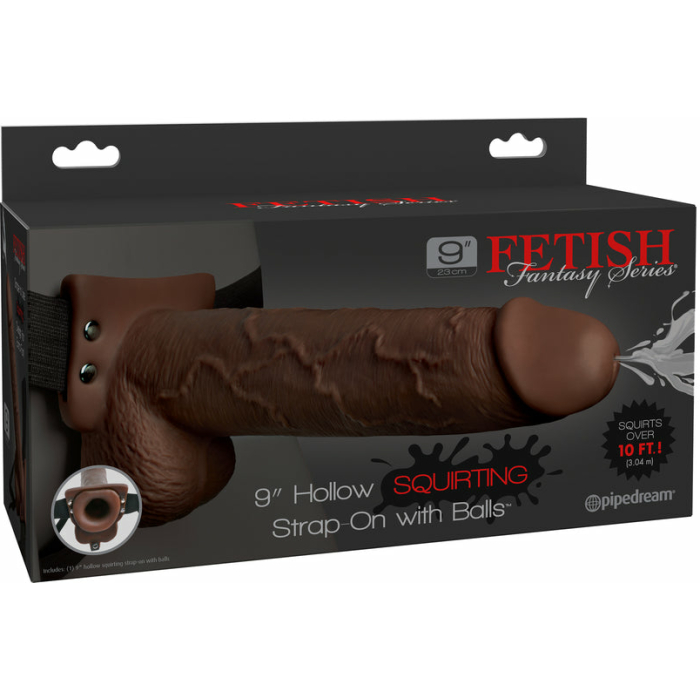 Fetish Fantasy 9in Hollow Squirting Strap-on With Balls - Image 3