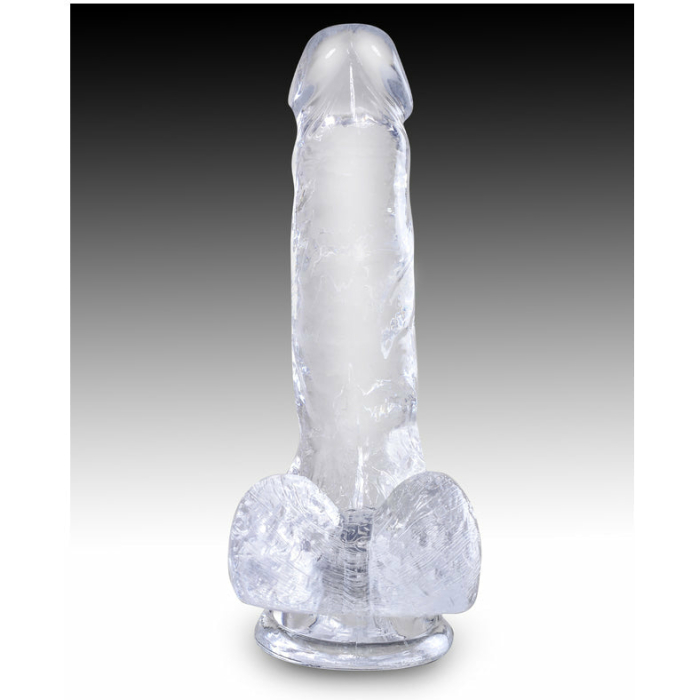 King Cock Clear 6in Cock with Balls - Image 2