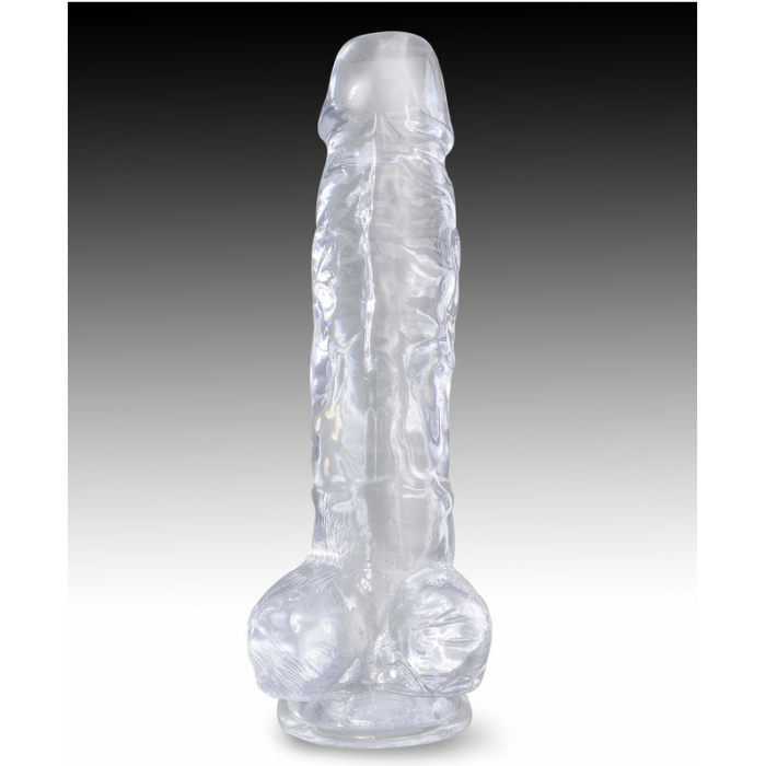 King Cock Clear 8in Cock with Balls - Image 2