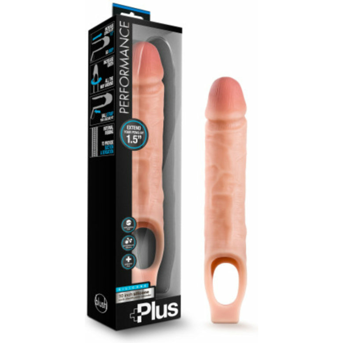 Performance Plus - 10 Inch Silicone Cock Sheath Penis Extender - Vanilla - Image 3