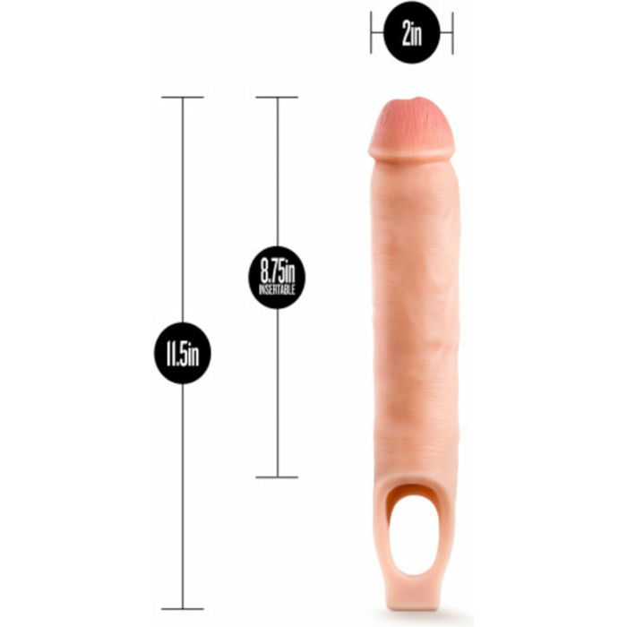Performance Plus - 11.5 Inch Silicone Cock Sheath Penis Extender - Vanilla - Image 2