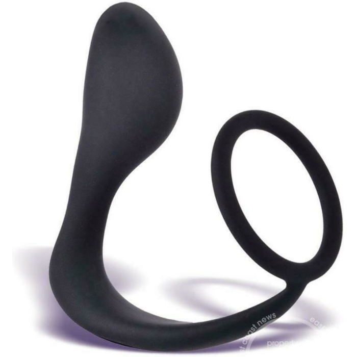 P-Zone Ring Prostate Massager & Cock Ring Black - Image 1