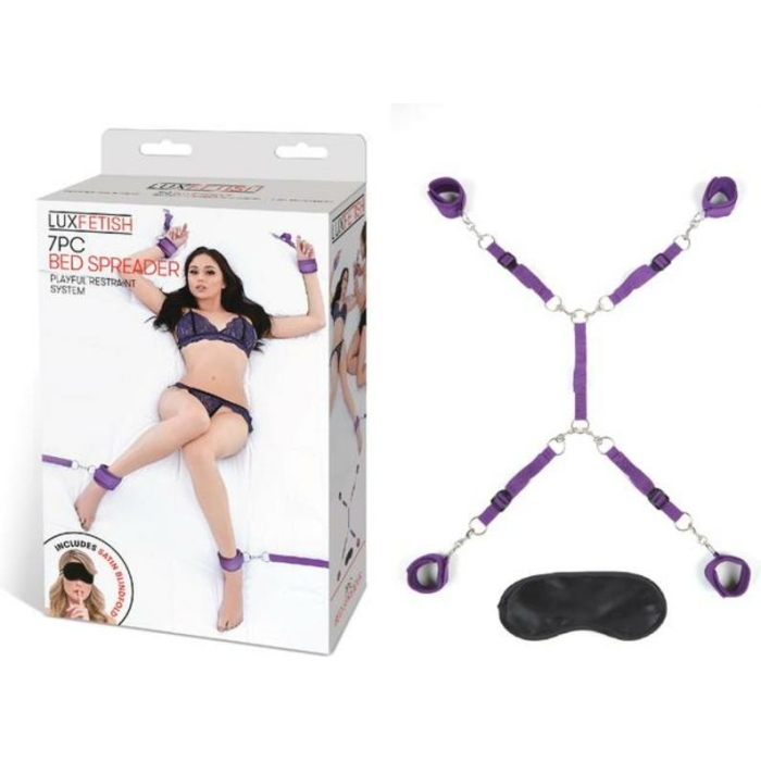 Lux Fetish 7pc Bed Spreader Purple - Image 2