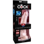 King Cock Triple Density 8 inches Cock, Balls Beige Dildo - Image 3
