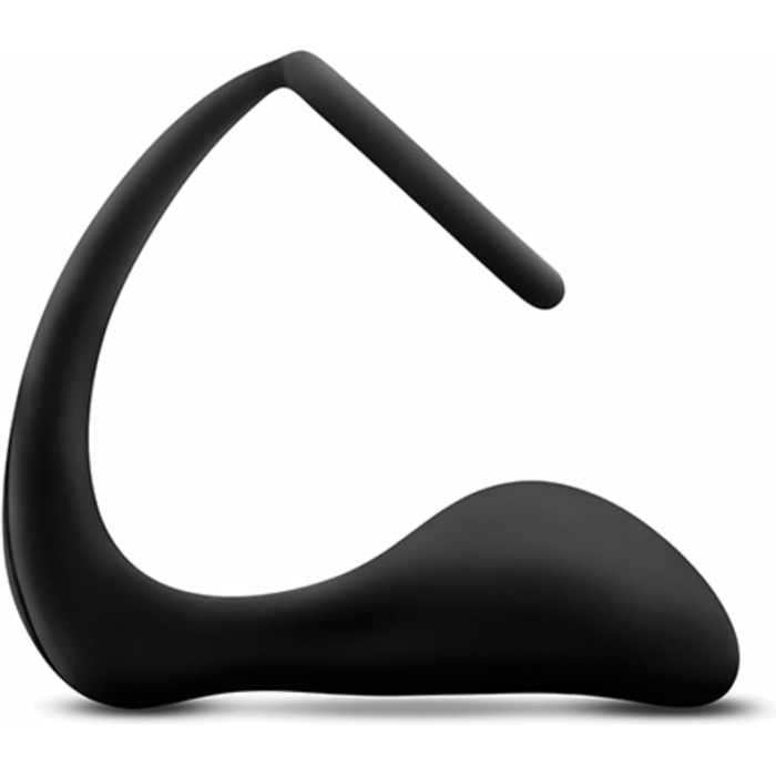 Anal Adventures Platinum Cock Ring Plug Black - Image 1