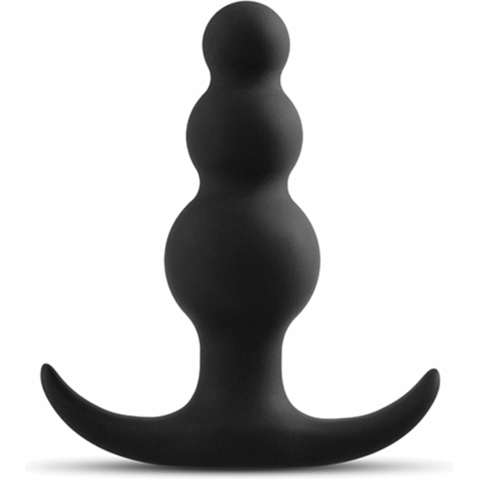 Anal Adventure Platinum Beaded Plug Black - Image 1
