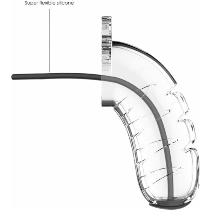 Cage With Silicone Urethal Sounding 16 - Transparent - Image 2