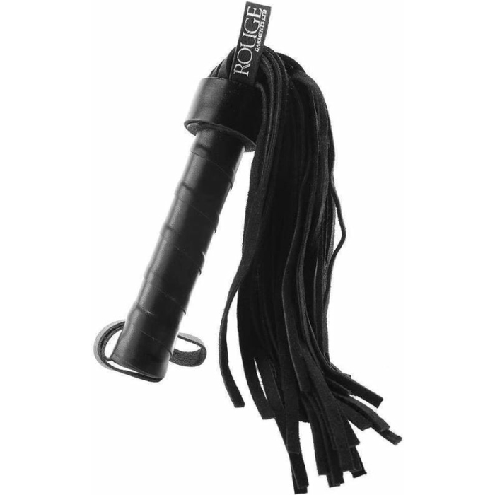 Short Suede Flogger With Leather Handle - Black - Image 1