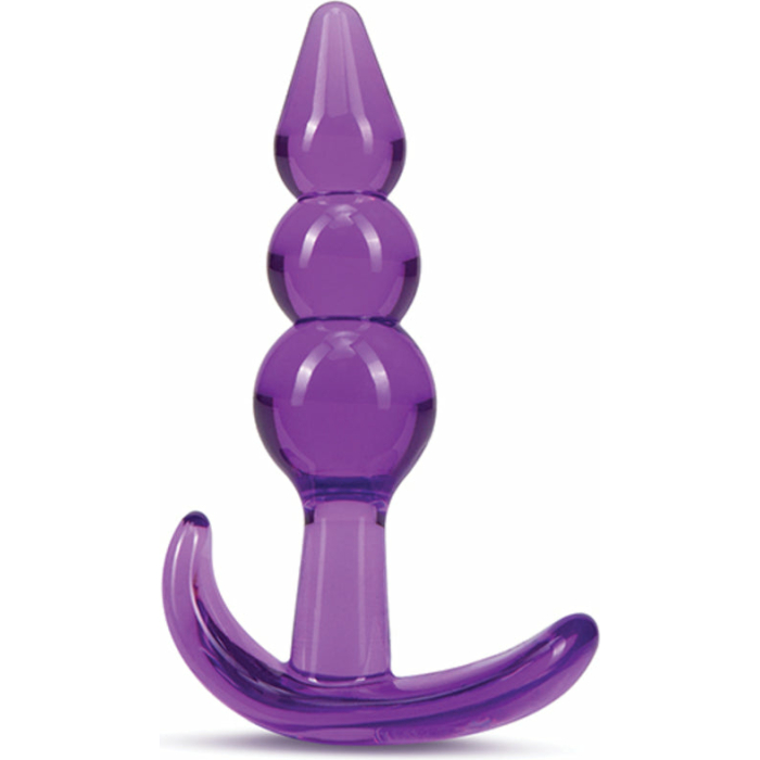 B Yours  Triple Bead Anal Plug Purple - Image 2