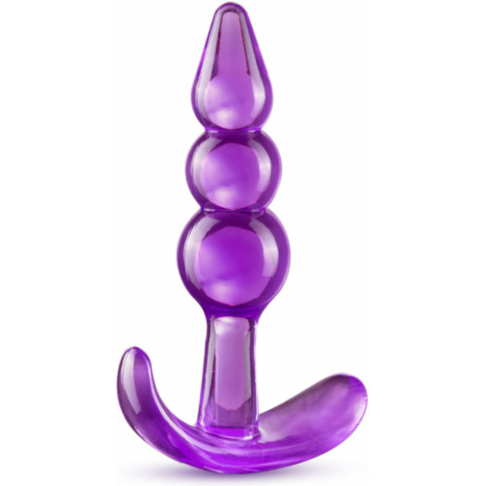 B Yours  Triple Bead Anal Plug Purple - Image 1