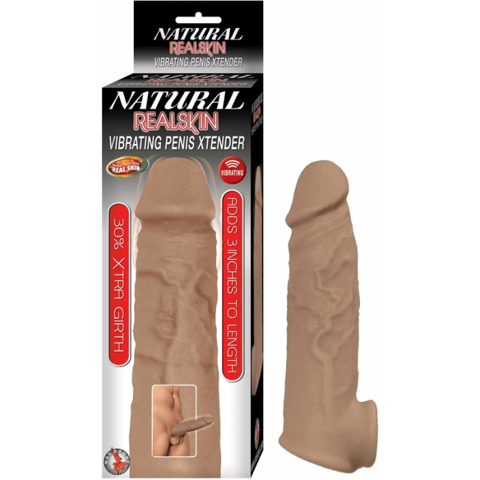 Natural Realskin Vibrating Penis Xtender - Image 2