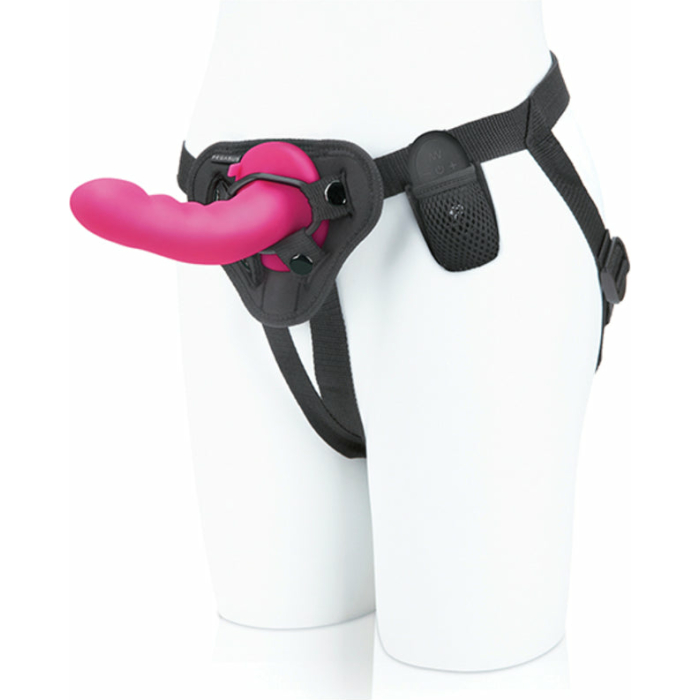 Pegasus 6" Wireless Remote Control Curved Ripple Peg With Harness Pink - Image 1