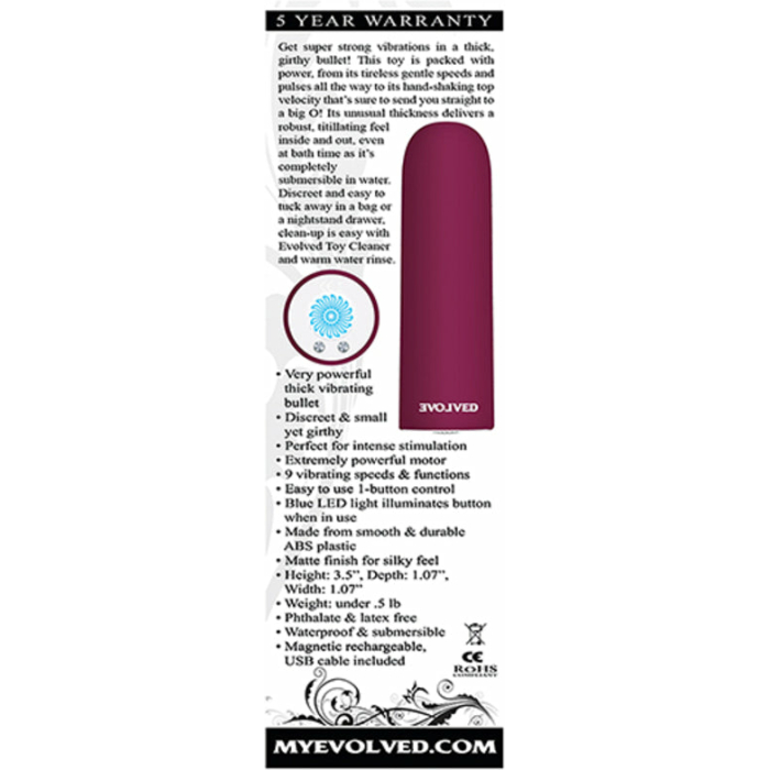 Evolved Mighty Thick Bullet Burgundy - Image 2