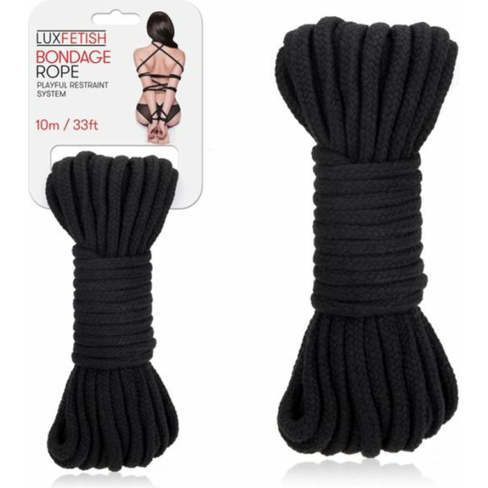 Lux Fetish Bondage Rope 33 Ft/10 M - Black - Image 2
