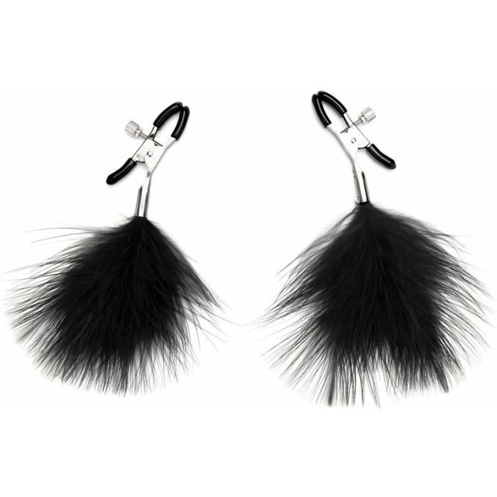 Lux Fetish Feather Nipple Clips - Image 1
