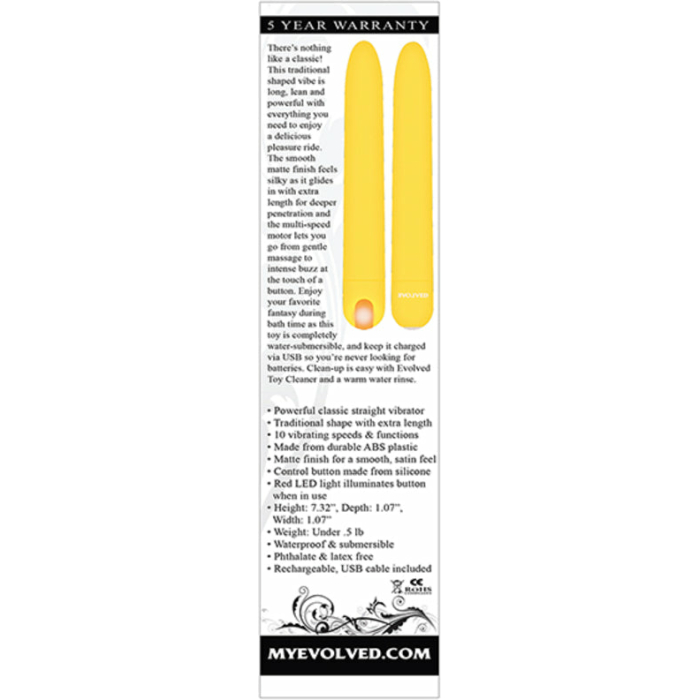 Evolved Sunny Sensations Rechargeable Silicone - Yellow - Image 2