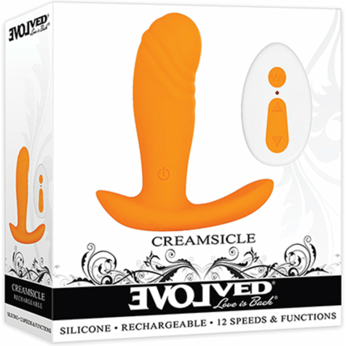 Evolved Creamsicle Rechargeable Silicone Orange - Image 3