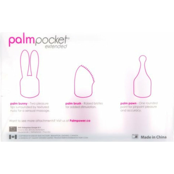 Palmpocket Extended Silicone Massage Heads 3-pack - Image 2