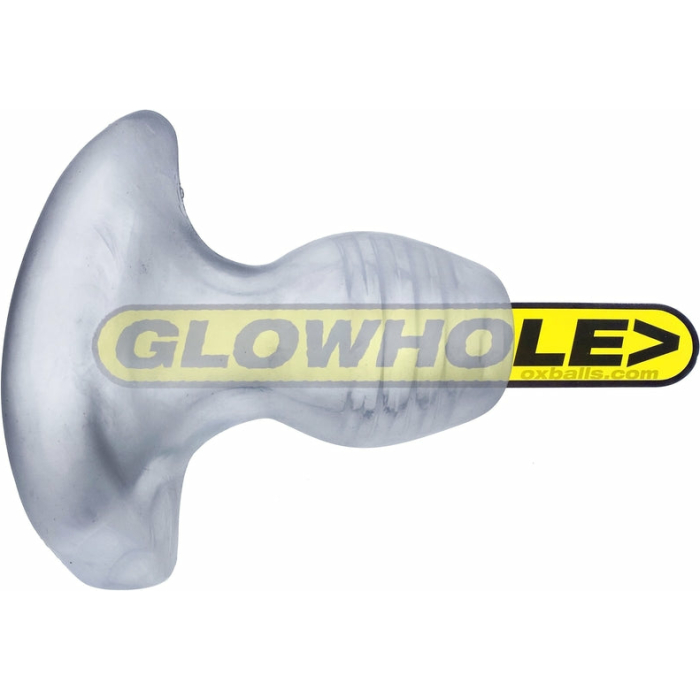 Oxballs Glowhole-2 Buttplug With Led Insert Large Clear Frost - Image 2