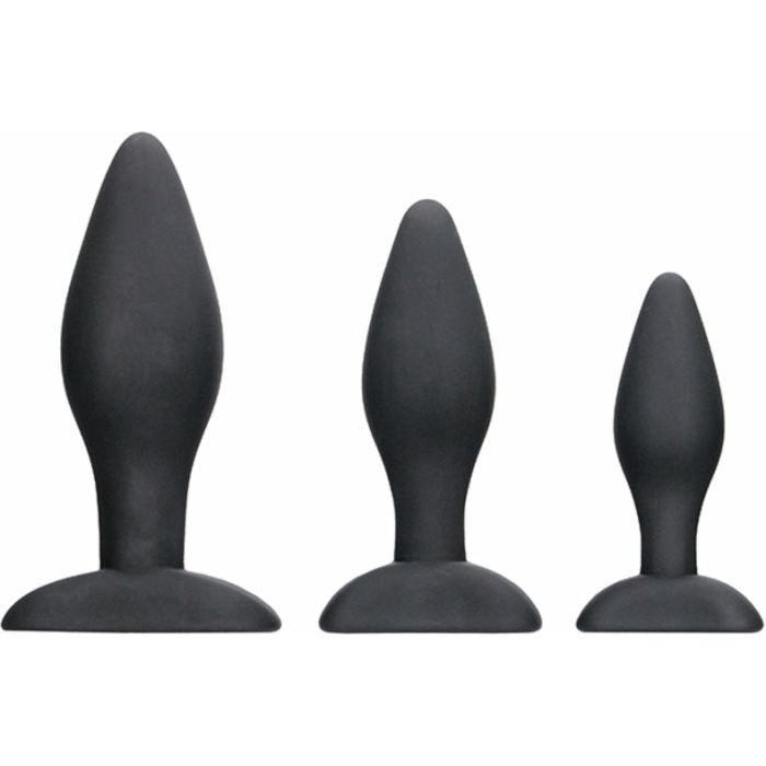 Ouch Apex Butt Plug Set Black - Image 1