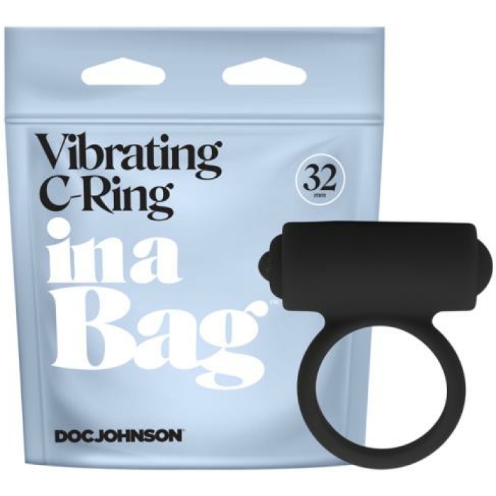 In A Bag Vibrating C-ring - Black - Image 1
