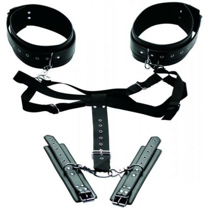 Acquire Easy Access Thigh Harness With Wrist Cuffs - Image 2