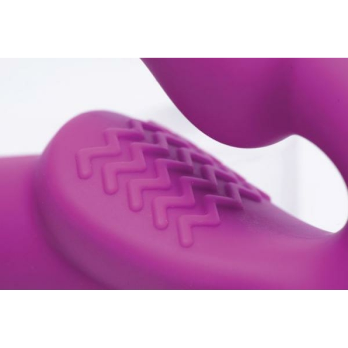 Strap U Vibrating Strapless Silicone Strap On Dildo Pink - Image 3