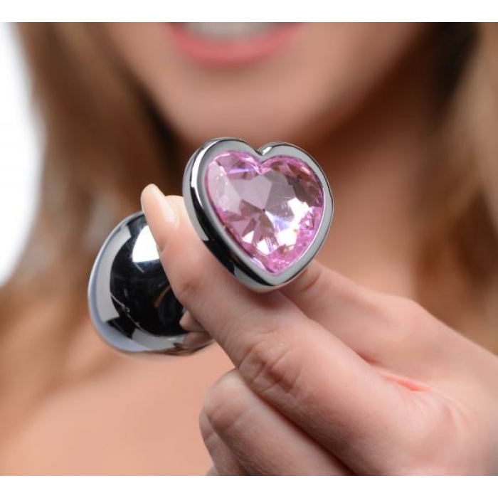 Booty Sparks Pink Heart Gem Anal Plug Set - Image 1