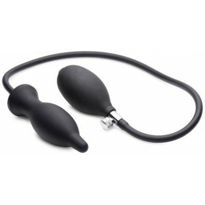 Dark Inflator Silicone Inflatable Anal Plug Black - Image 3
