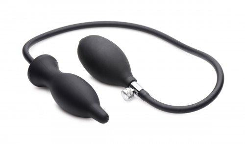 Dark Inflator Silicone Inflatable Anal Plug Black - Image 3