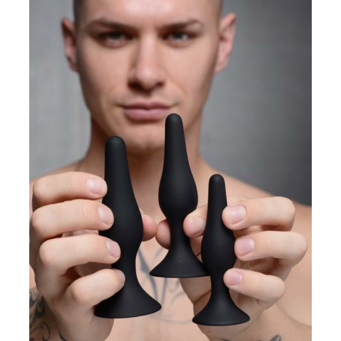 Triple Spire Tapered Silicone Anal Trainer Set - Image 1