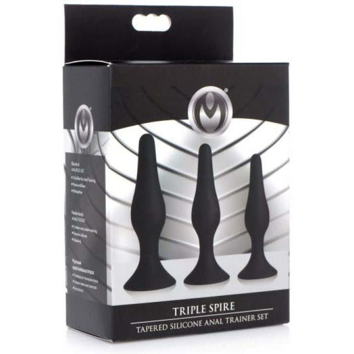 Triple Spire Tapered Silicone Anal Trainer Set - Image 2