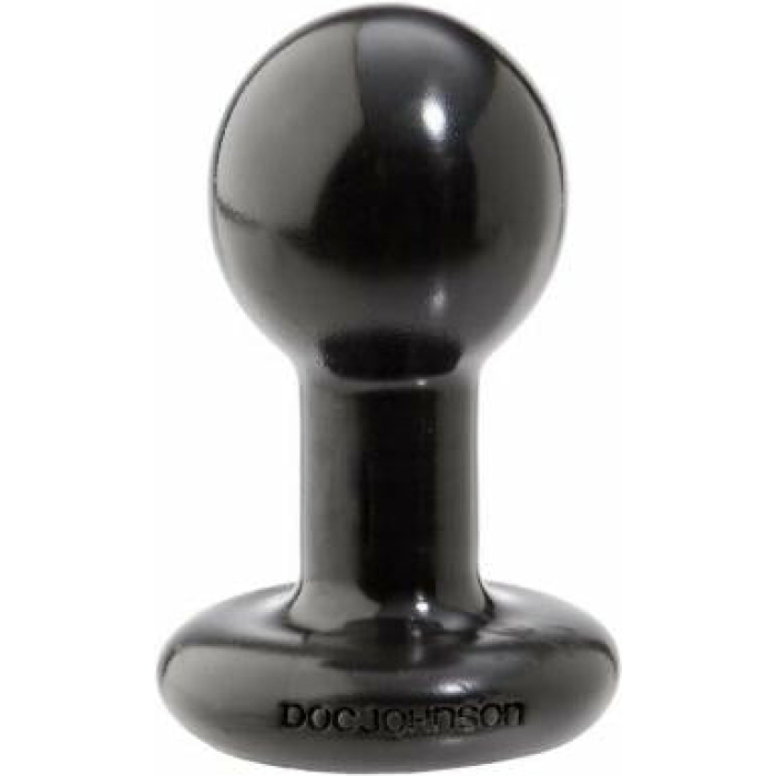 Round Butt Plug Small Black - Image 1